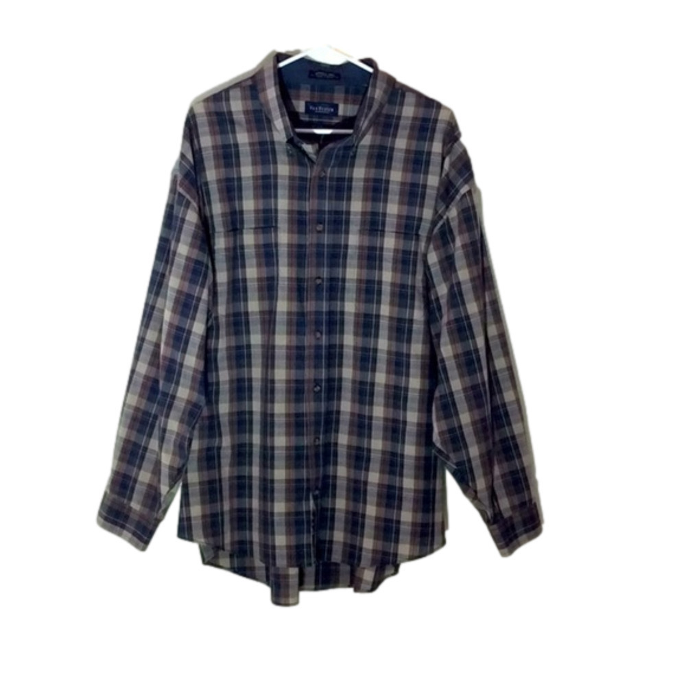 VAN Heusen Men’s Shirt, XXL, Plaid